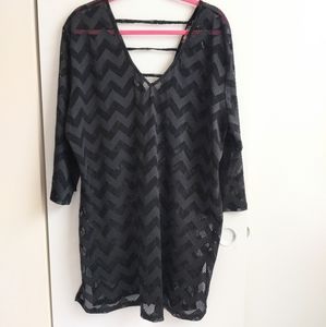 Swimsuits for All Black Coverup - Sz 18/20